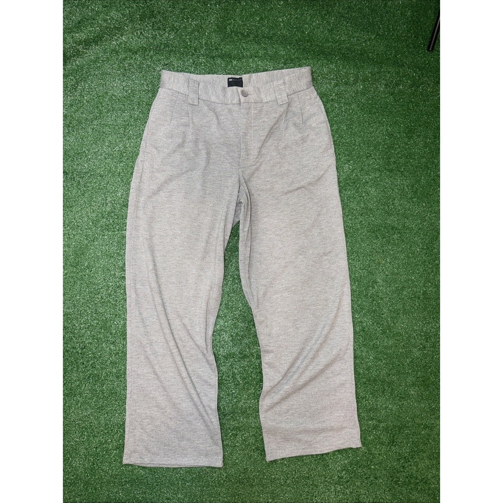 ASOS DESIGN Wide Leg Smart Men's Pants Double Pleat Textured Gray Size 34